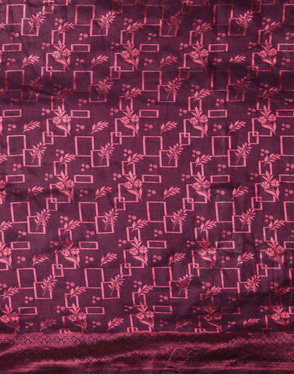Dark Purple Silk Woven Saree
