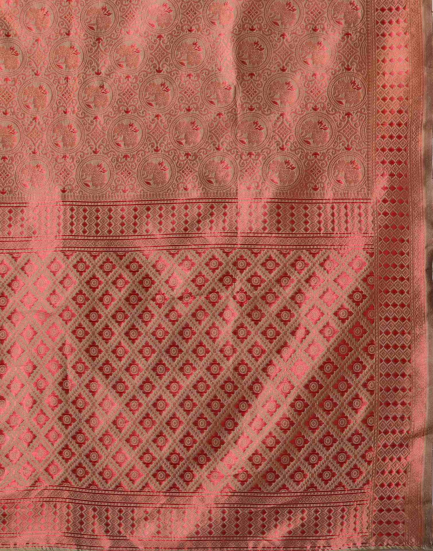 Red Silk Woven Saree