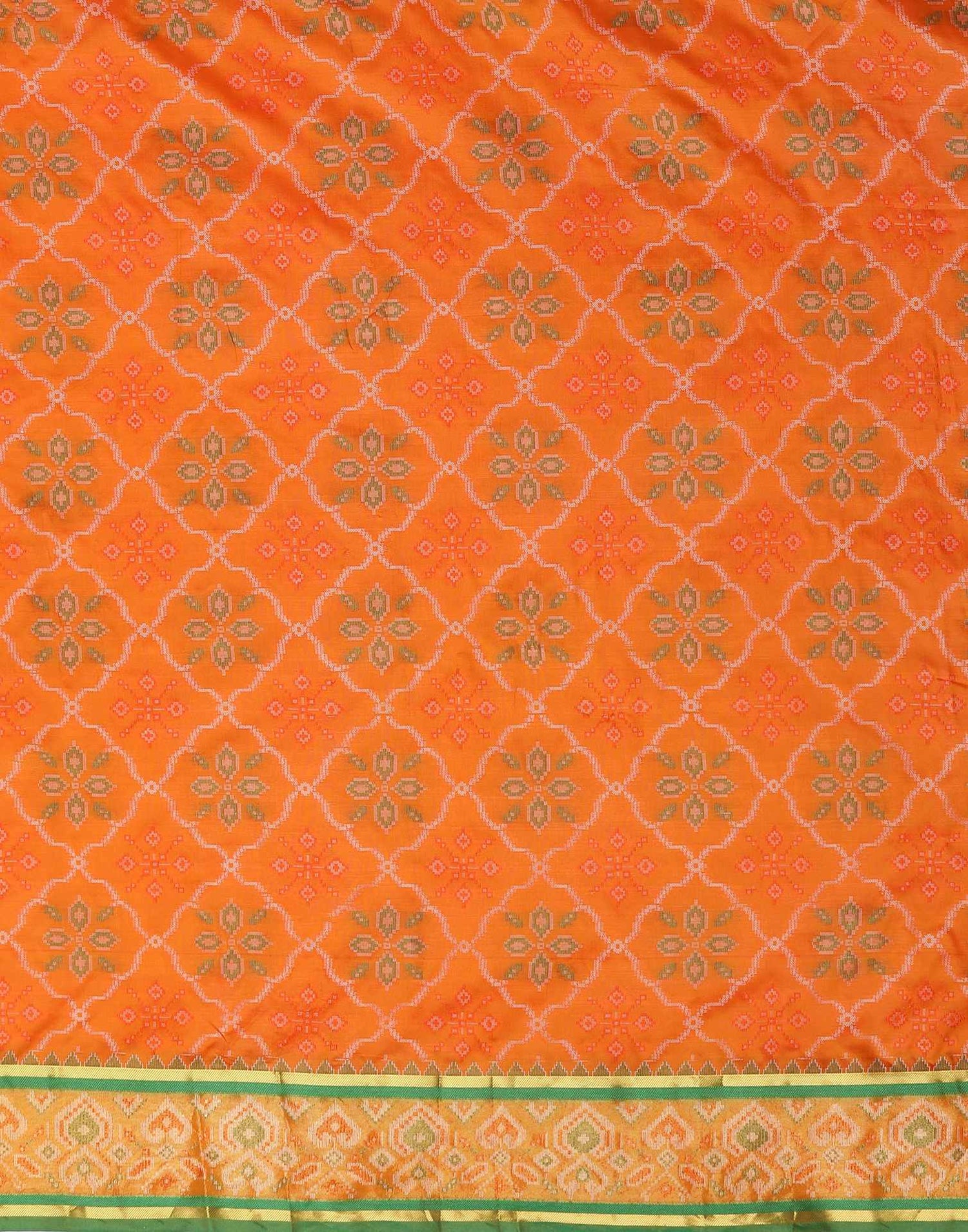 Yellow Silk Patola Woven Saree