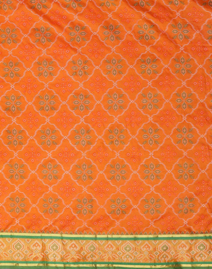 Yellow Silk Patola Woven Saree