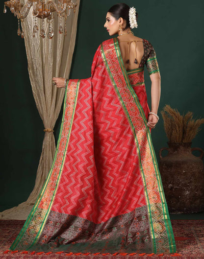 Red Silk Patola Woven Saree
