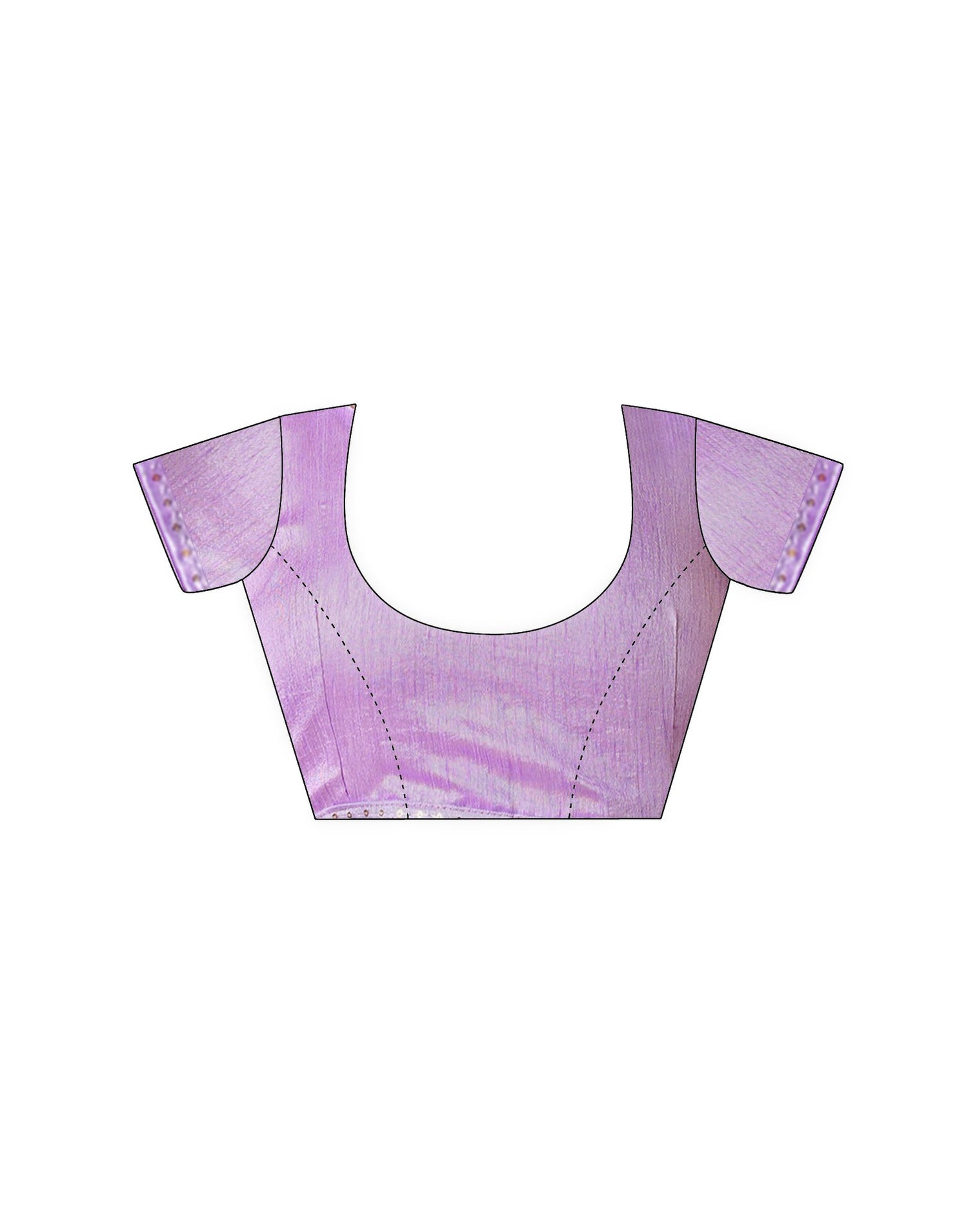 Lavender Georgette Woven Stripe Floral Printed Saree