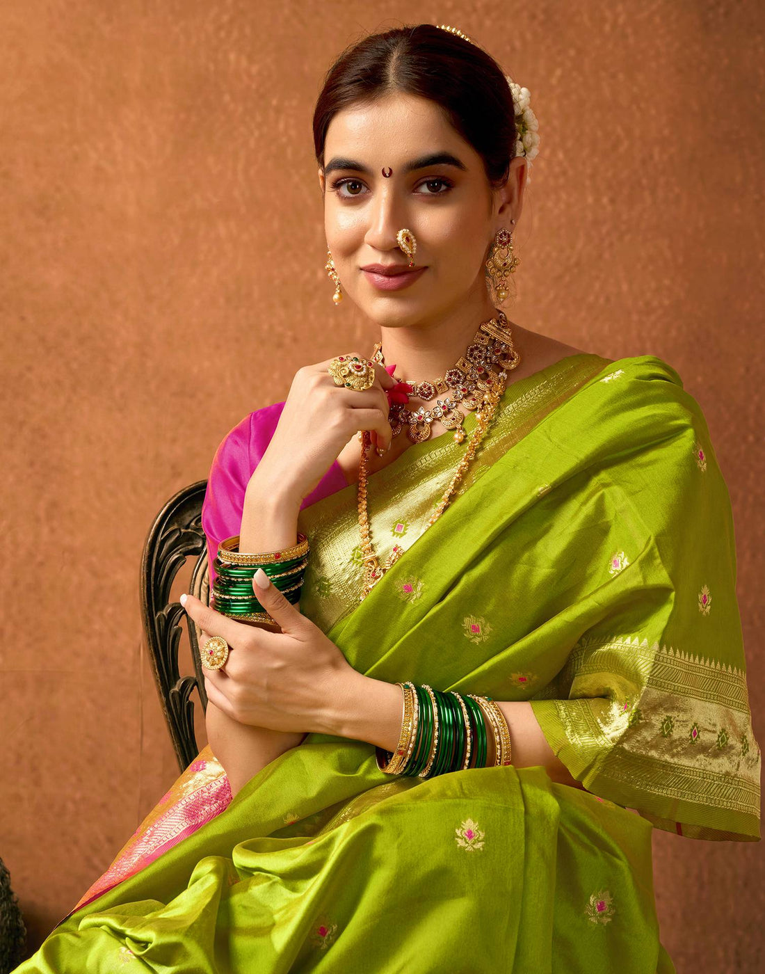 Green Silk Woven Paithani Saree