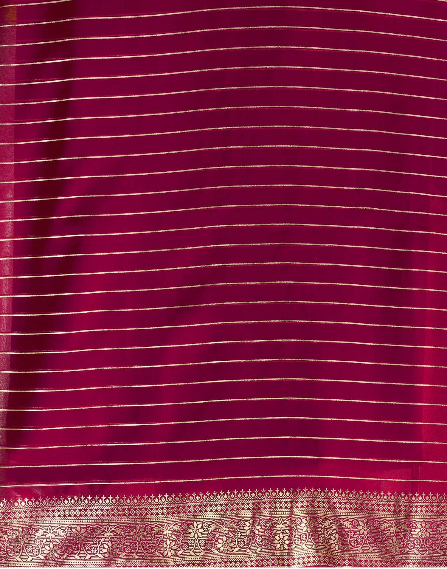 Magenta Georgette Foil Printed Saree