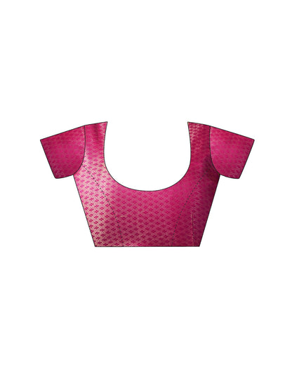 Magenta Georgette Foil Printed Saree