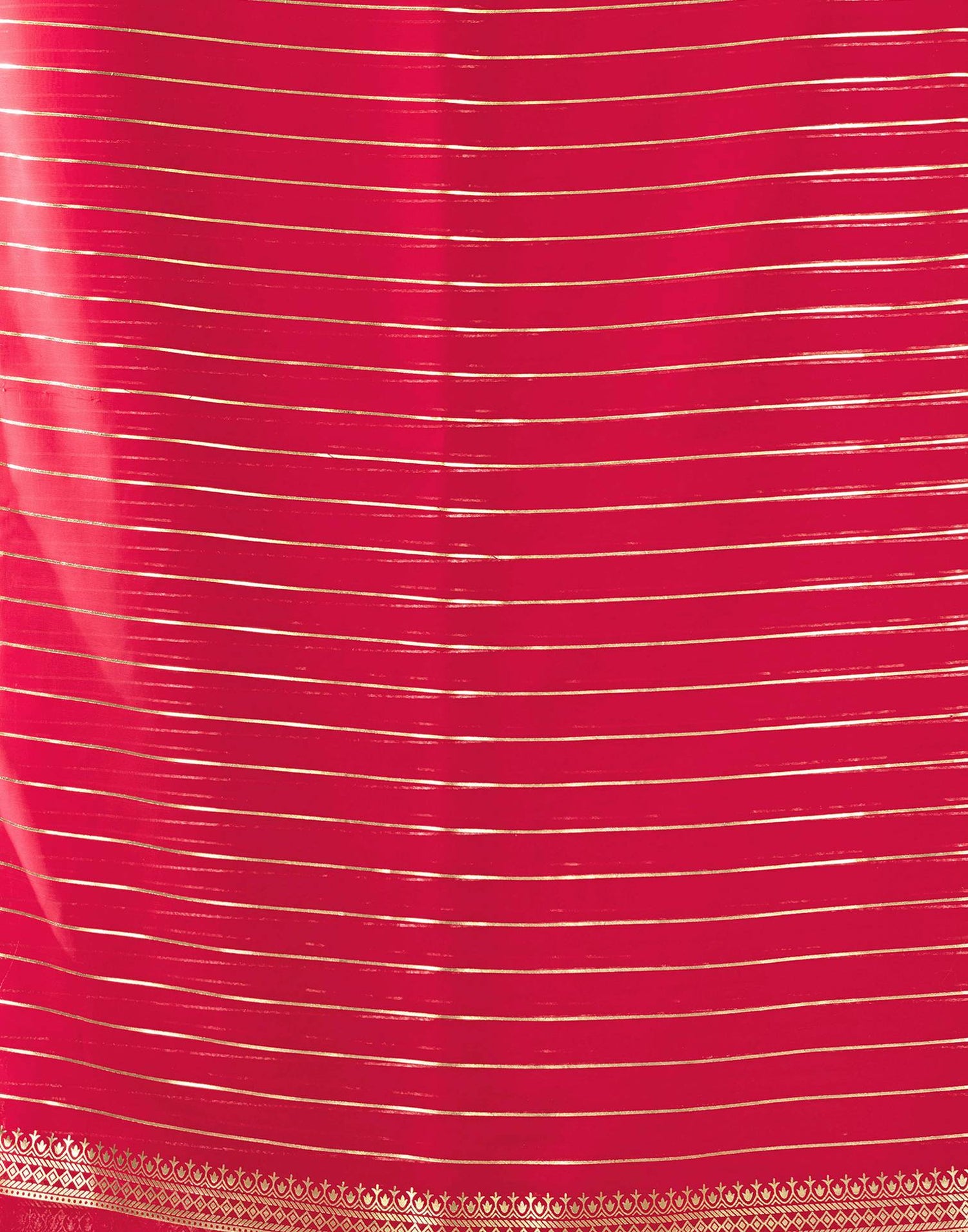 Bright Pink Georgette Foil Printed Saree