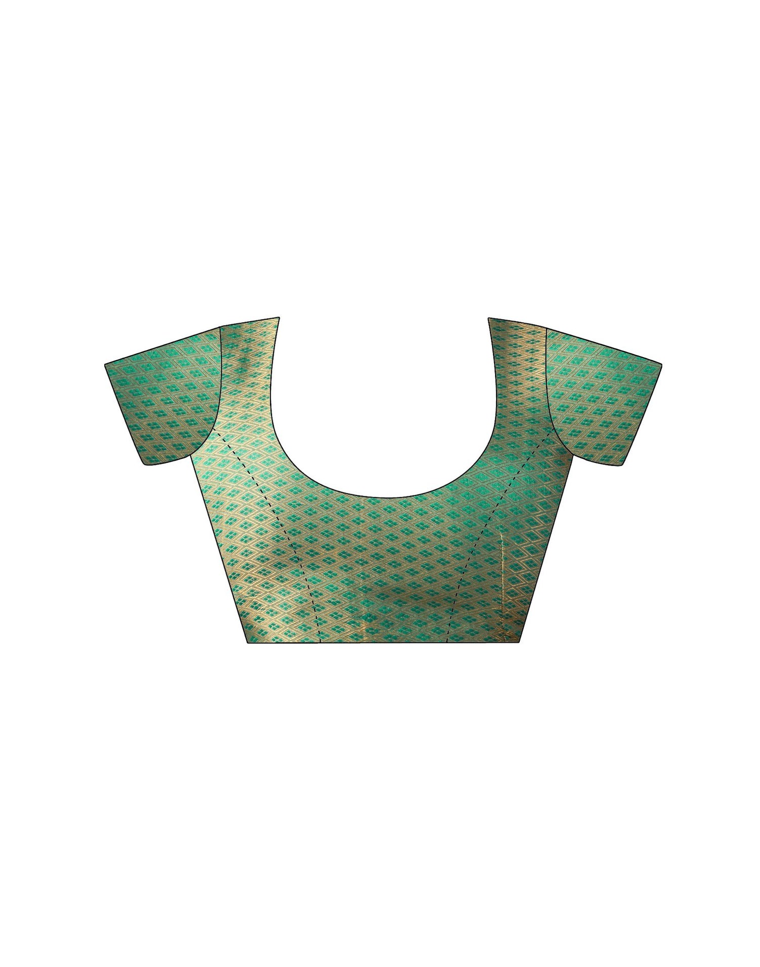 Teal Green Georgette Foil Printed Saree