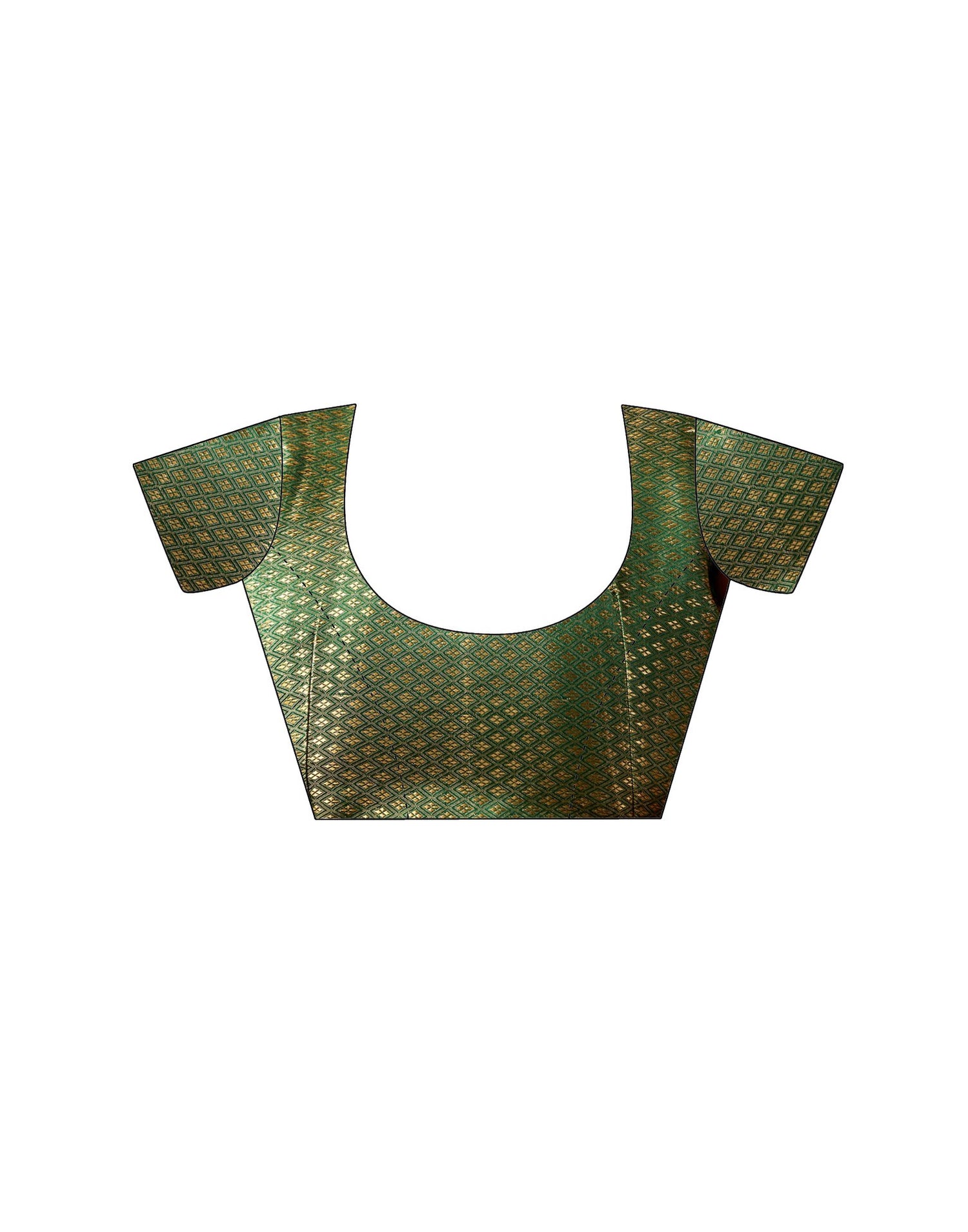 Dark Green Georgette Foil Printed Saree