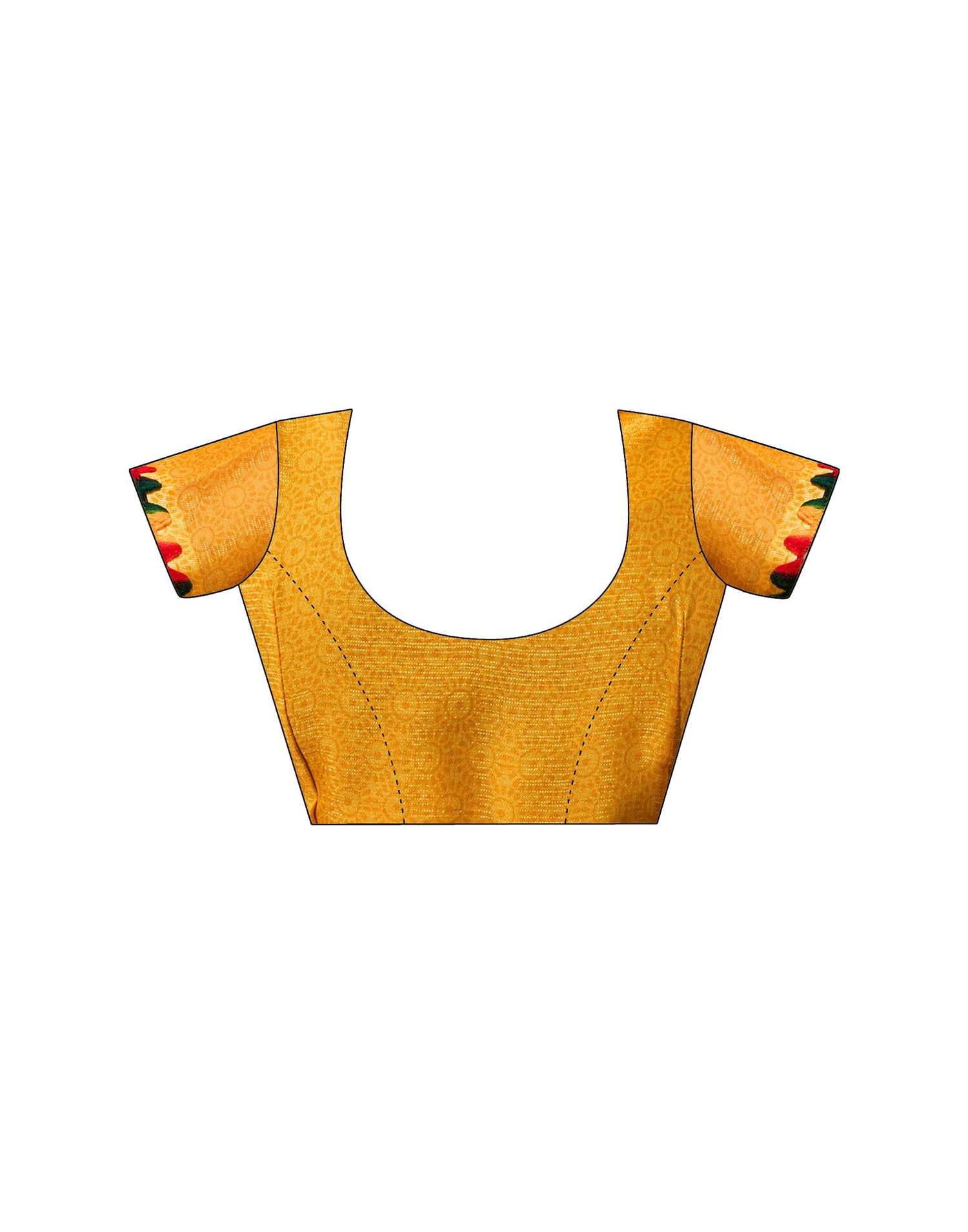 Yellow Georgette Warli Printed Saree