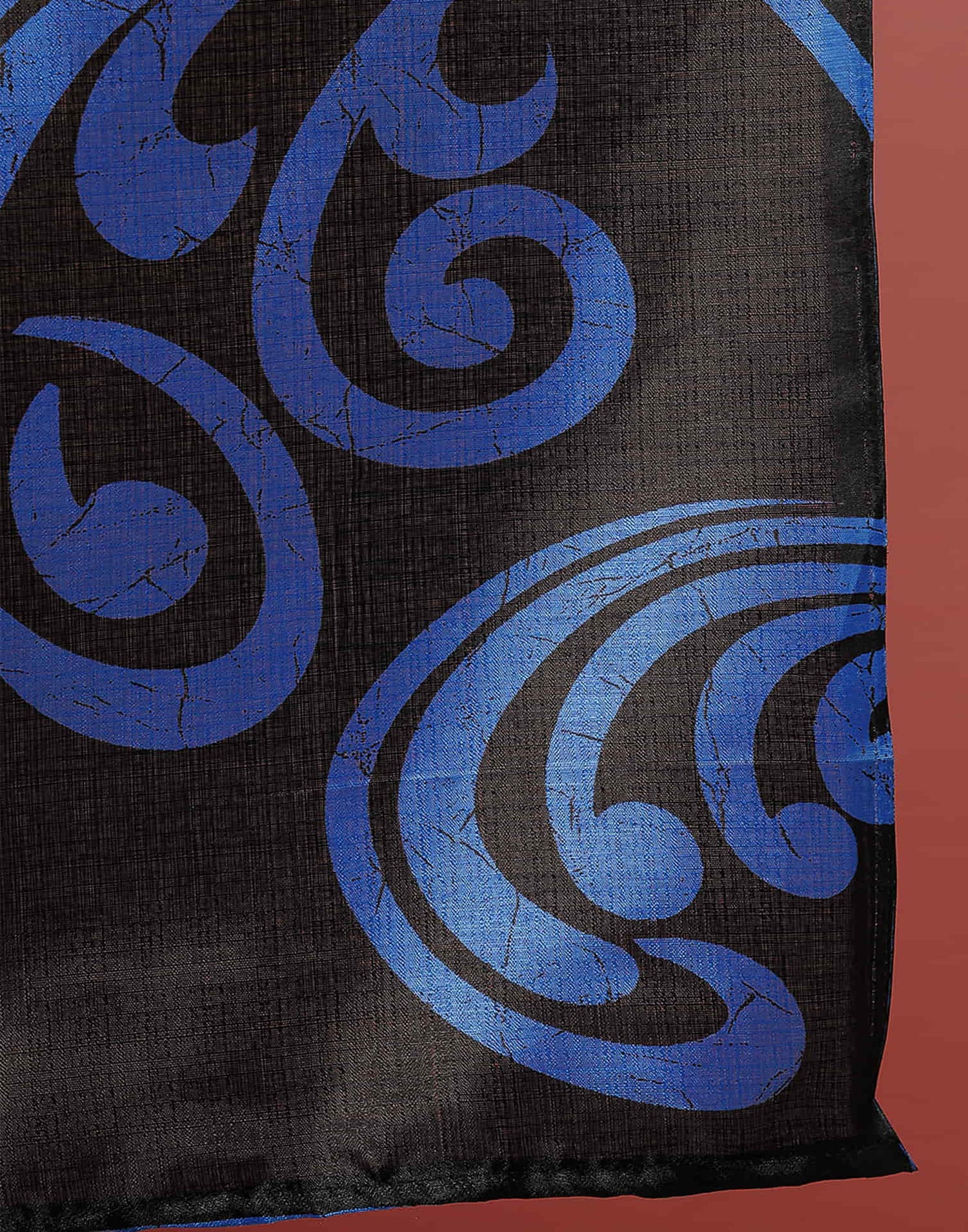 Black Cotton Blend Printed Saree