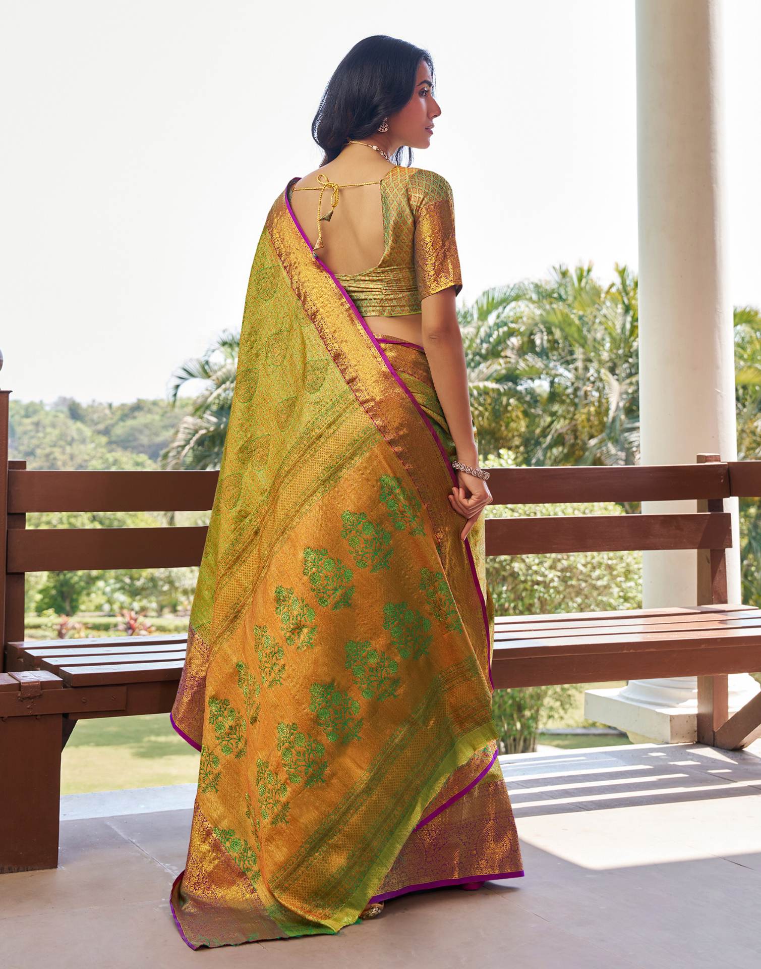 Green Silk Woven Kanjivaram Saree