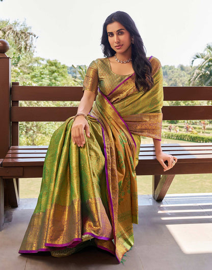 Green Silk Woven Kanjivaram Saree