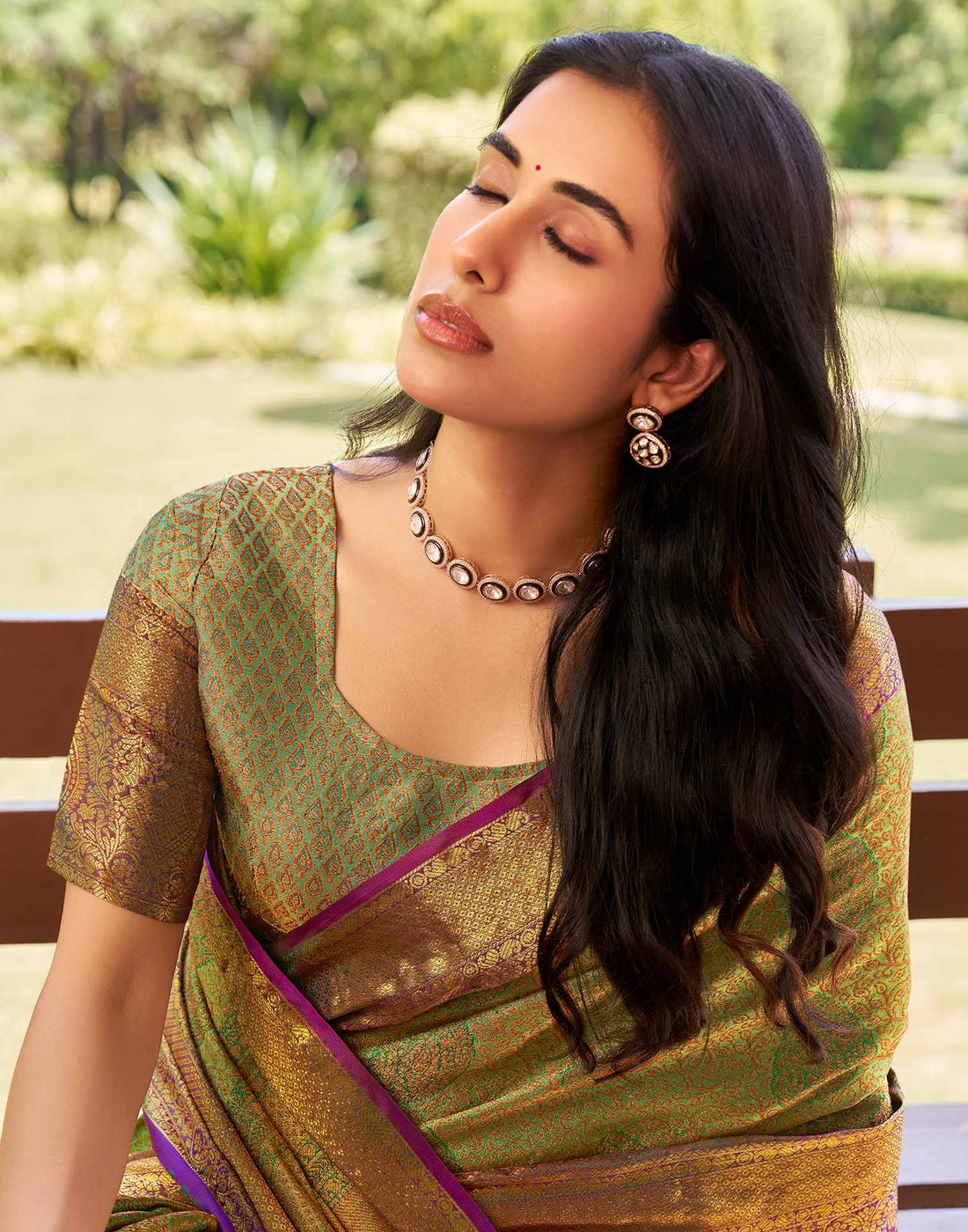Green Silk Woven Kanjivaram Saree