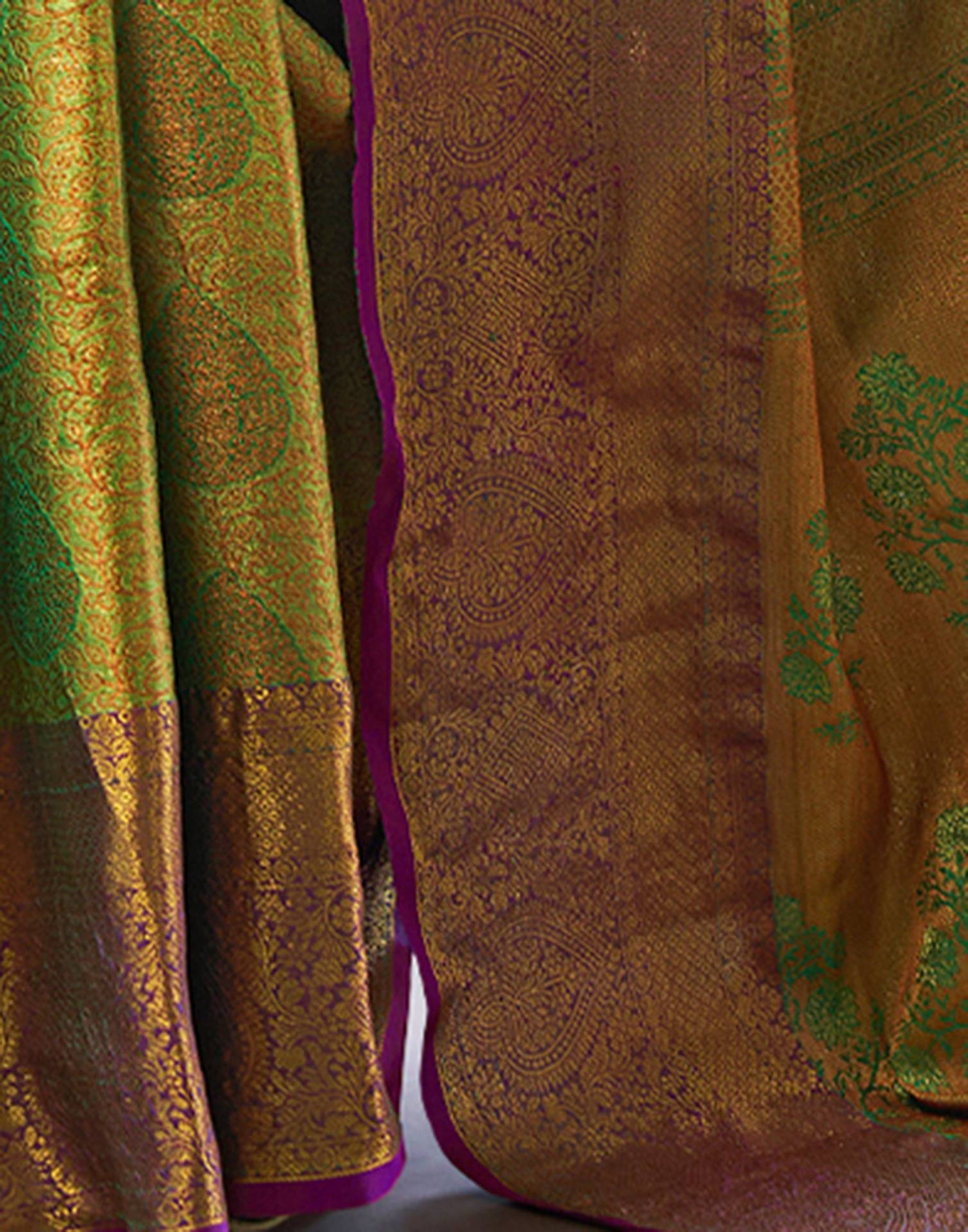 Green Silk Woven Kanjivaram Saree