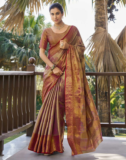 Purple Silk Woven Kanjivaram Saree