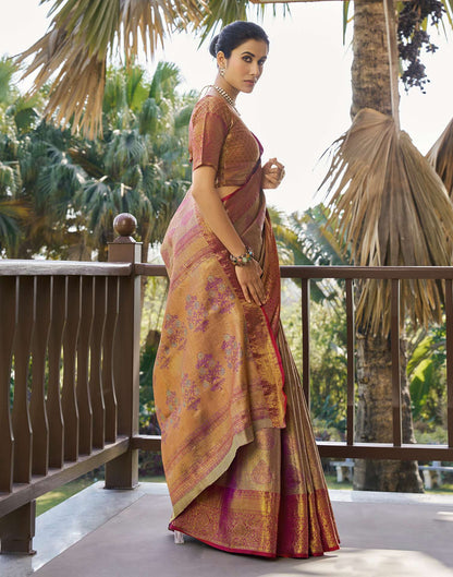Purple Silk Woven Kanjivaram Saree