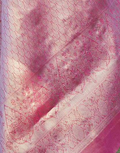 Purple Silk Woven Kanjivaram Saree