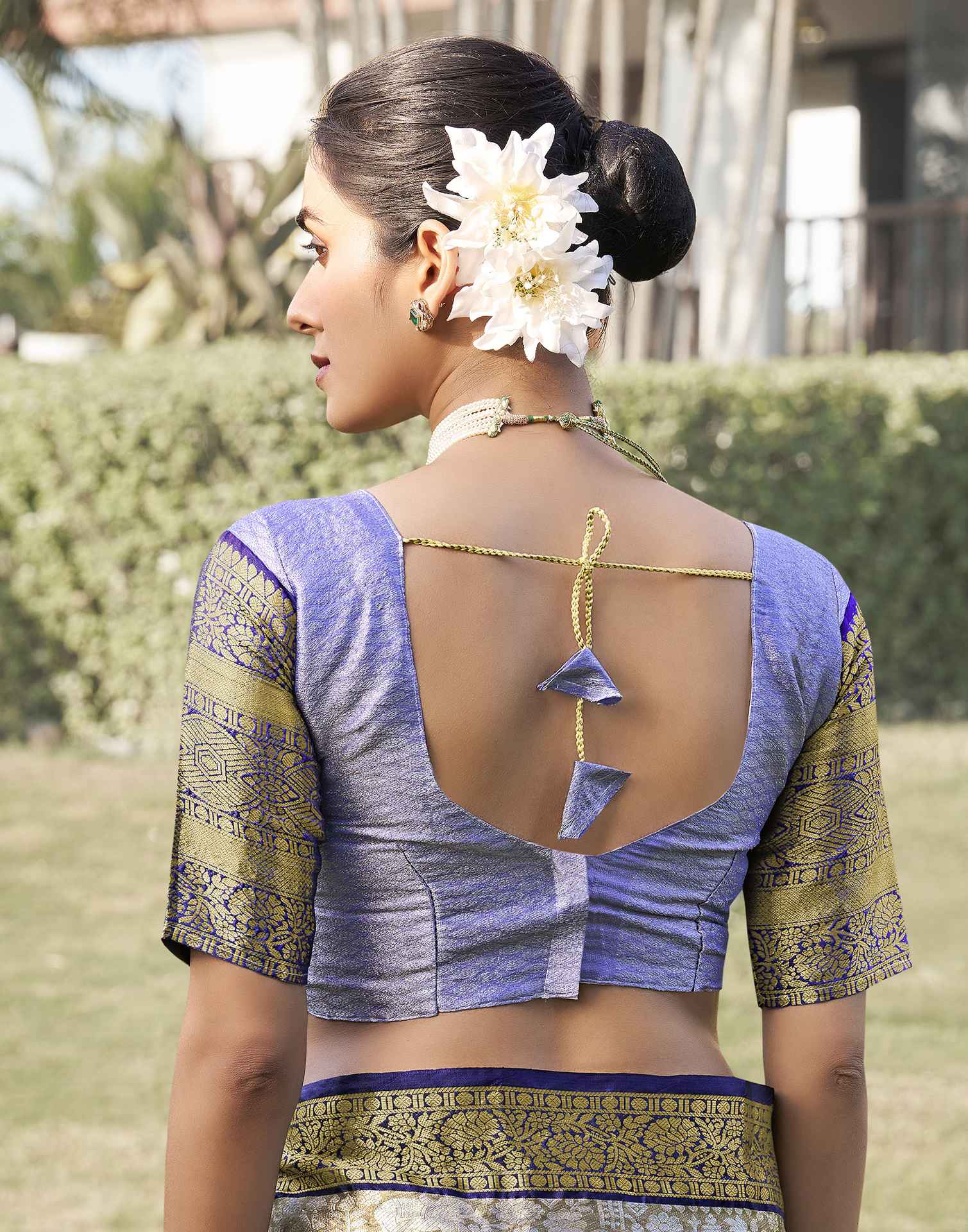Sage Green Silk Woven Kanjivaram Saree
