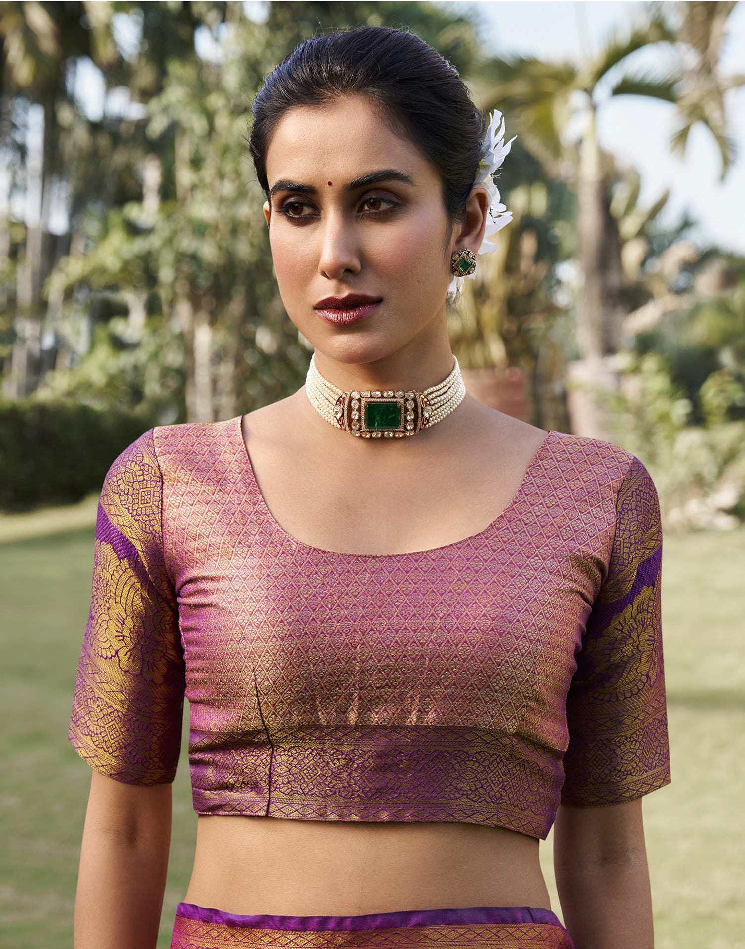 Punch Pink Silk Woven Kanjivaram Saree