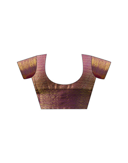 Punch Pink Silk Woven Kanjivaram Saree