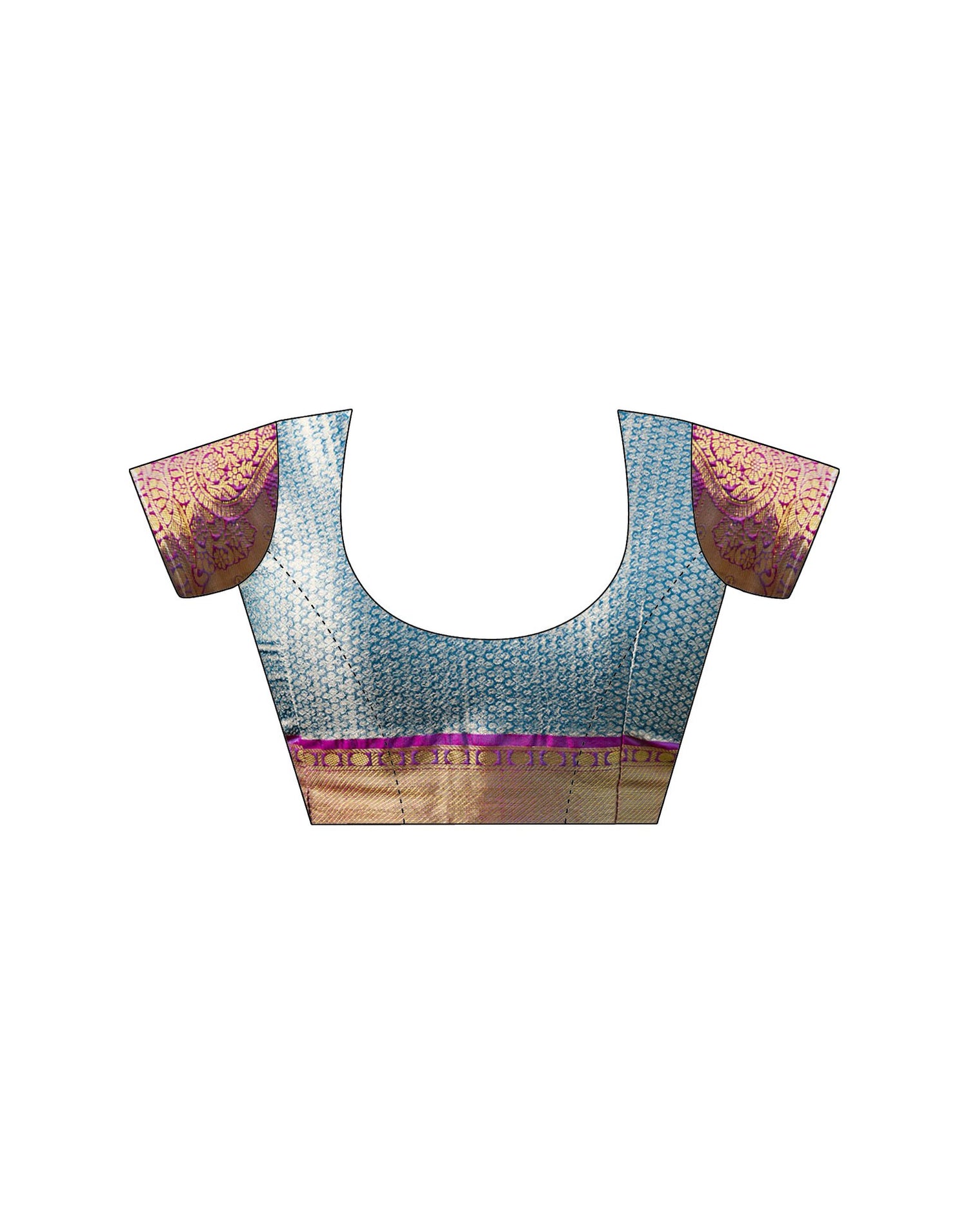 Sky Blue Silk Woven Kanjivaram Saree