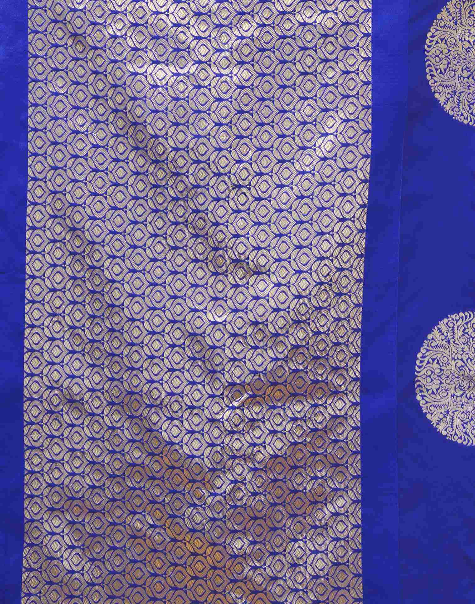 Dark Blue Silk Woven Saree