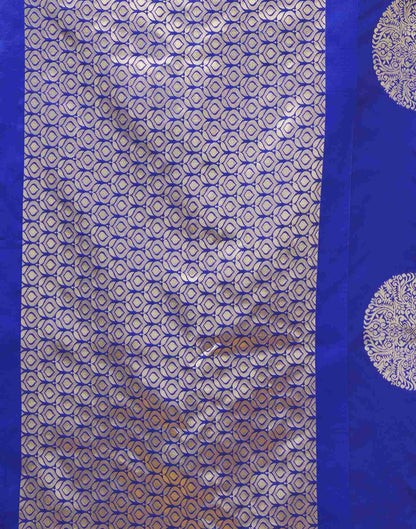 Dark Blue Silk Woven Saree