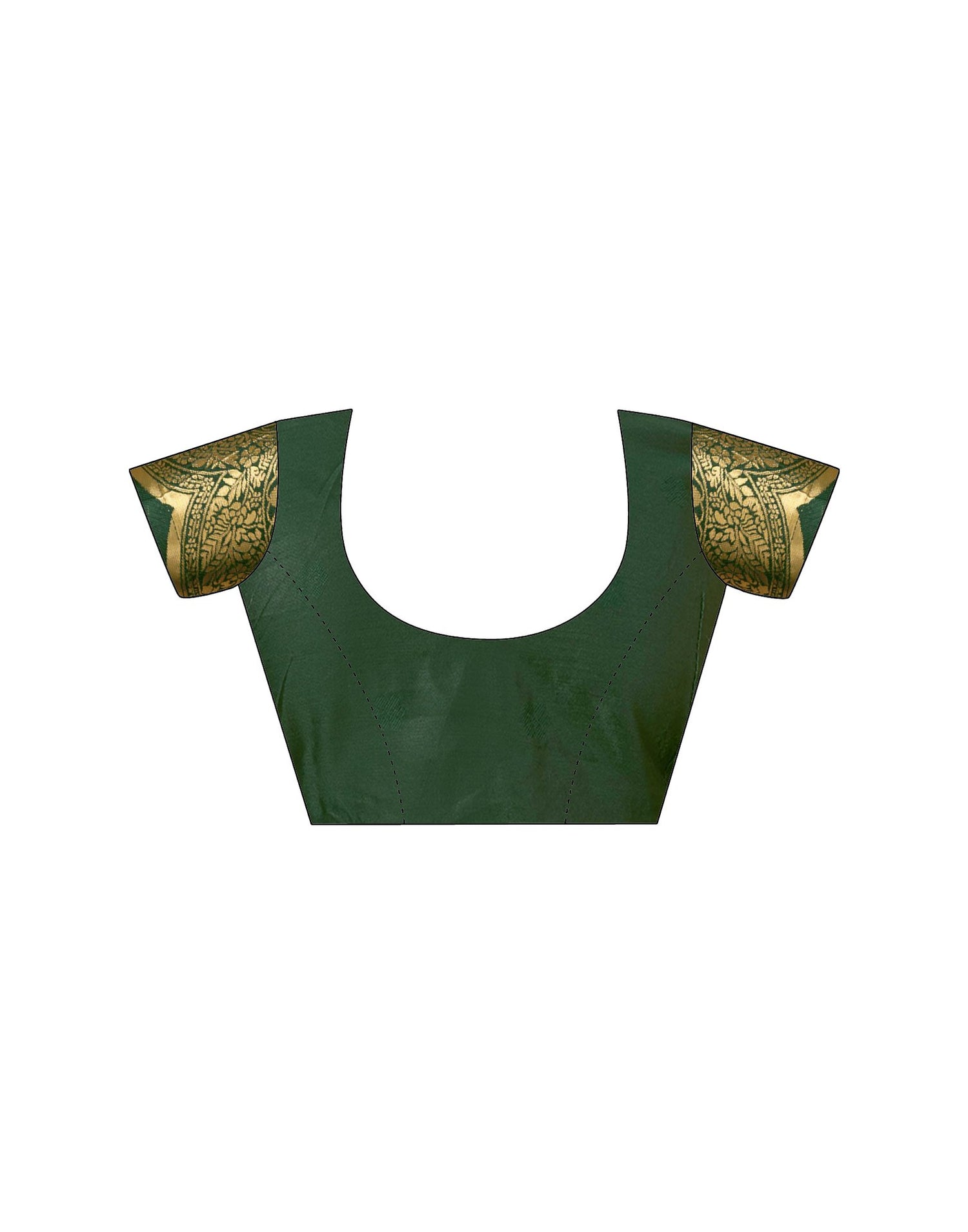 Dark Green Silk Woven Banarasi Saree