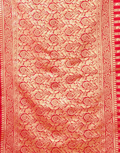 Red Silk Woven Banarasi Saree
