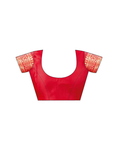 Red Silk Woven Banarasi Saree