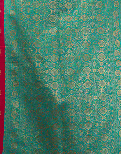 Dark Magenta Silk Woven Banarasi Saree