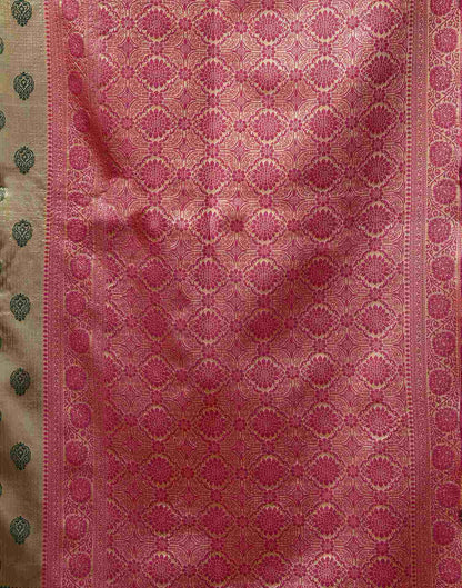 Dark Green Silk Woven Banarasi Saree