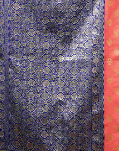 Rose Pink Silk Woven Banarasi Saree