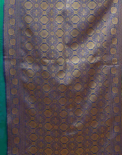 Teal Green Silk Woven Banarasi Saree
