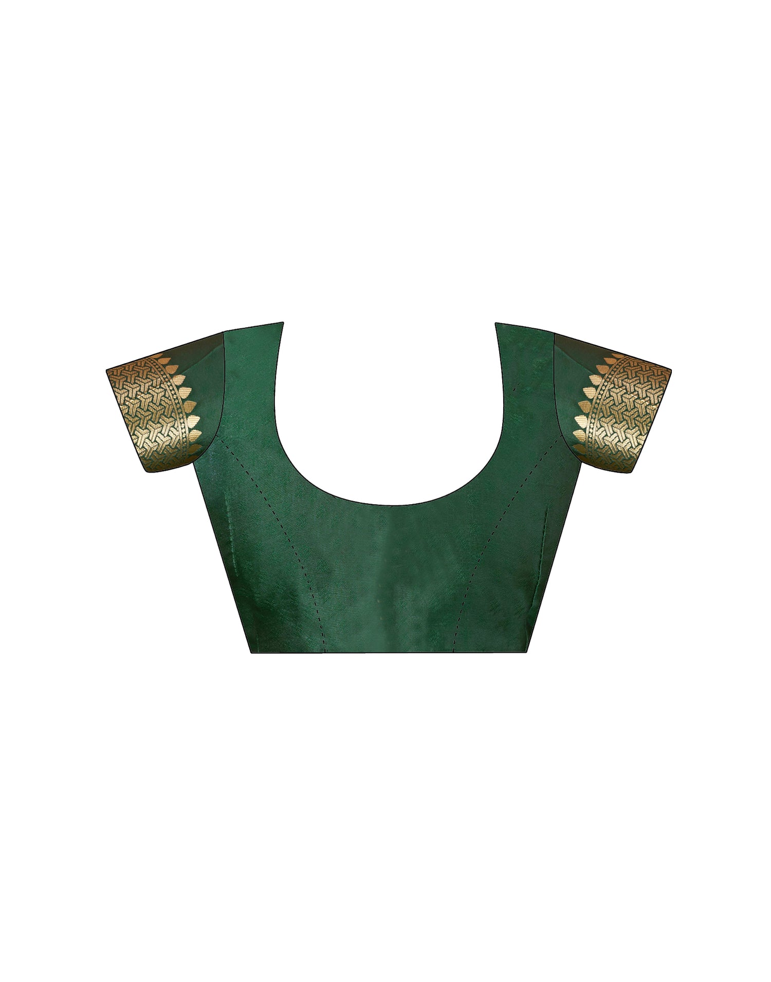 Dark Green Silk Woven Banarasi Saree