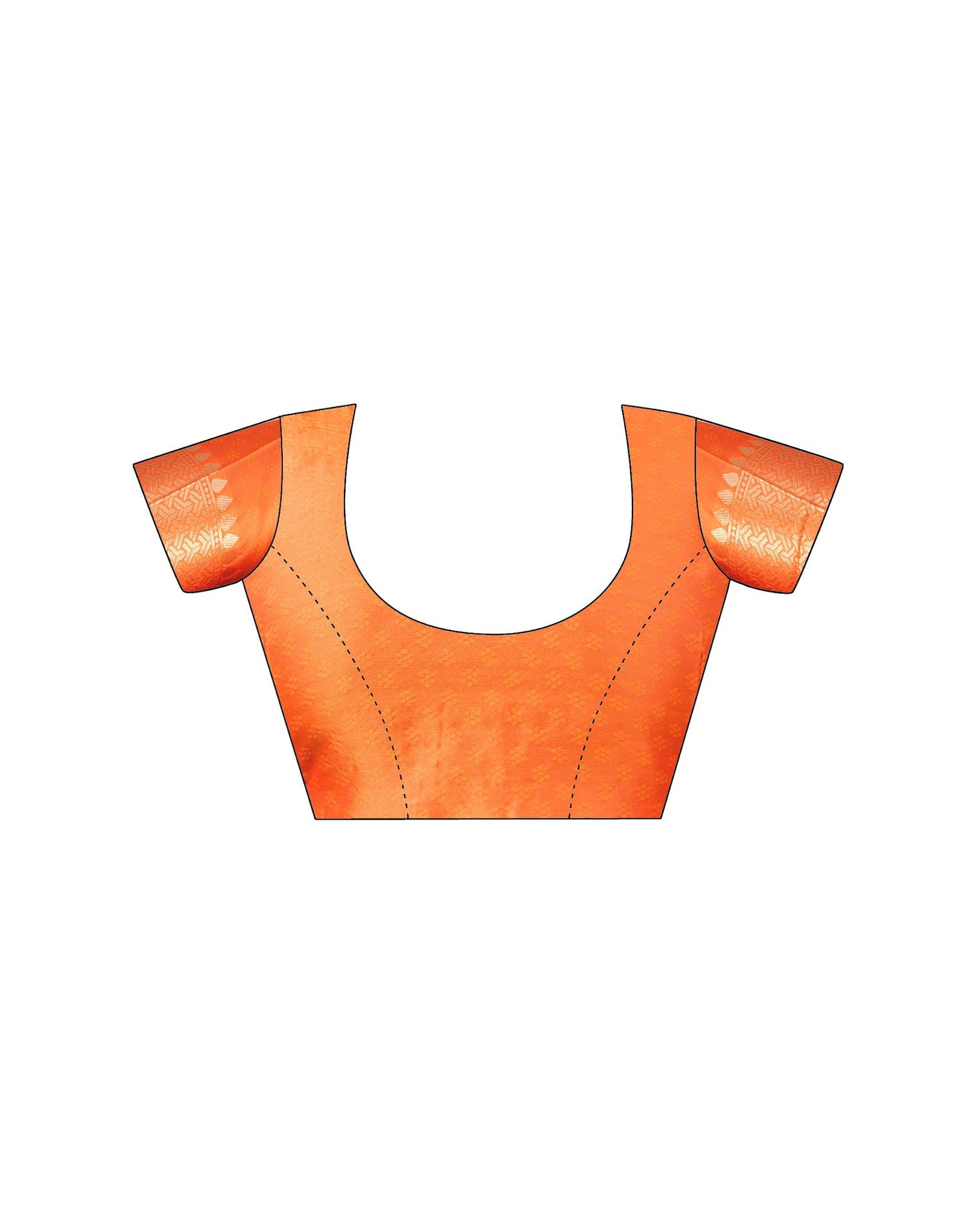 Orange Silk Woven Banarasi Saree