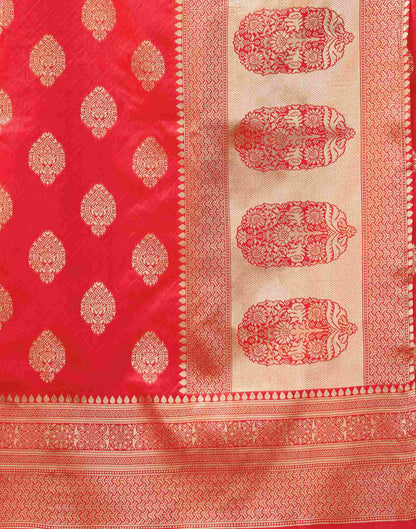 Red Silk Woven Banarasi Saree