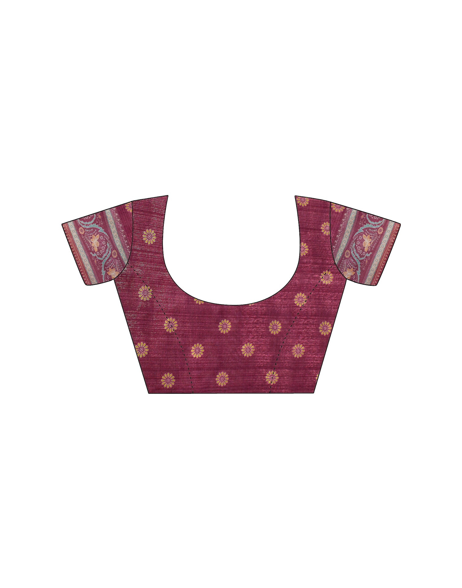 Dusty Wine Linen Printed Saree