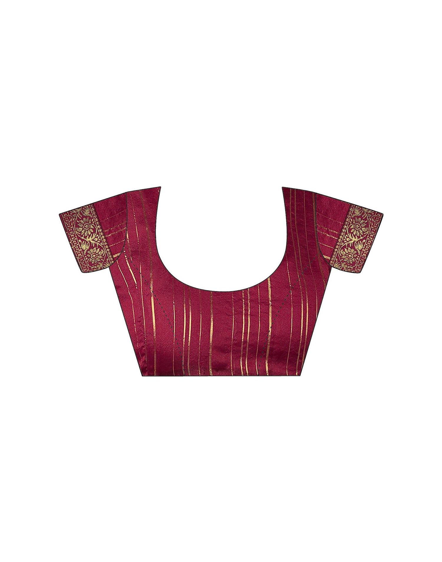 Dark Rani Pink Georgette Stone Work Swarovski Saree