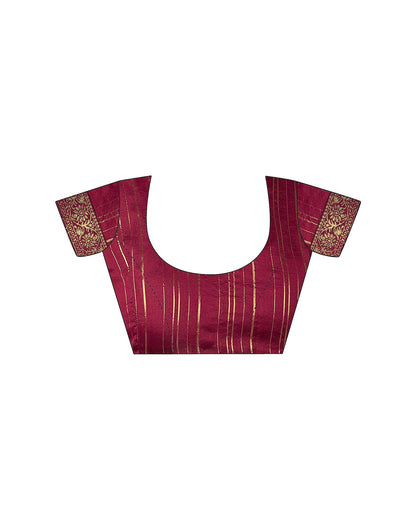 Dark Rani Pink Georgette Stone Work Swarovski Saree