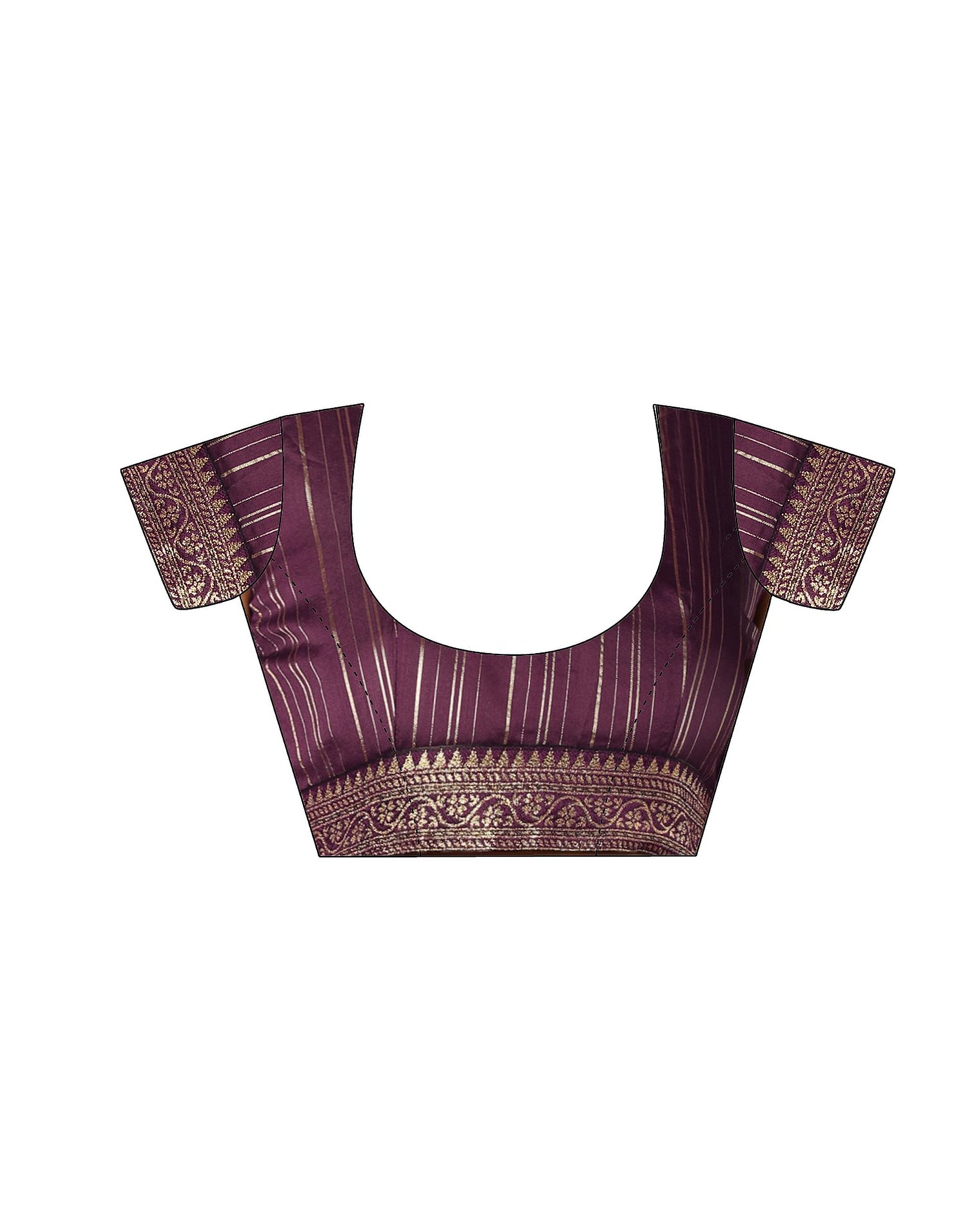 Wine Georgette Stone Work Embellished Saree