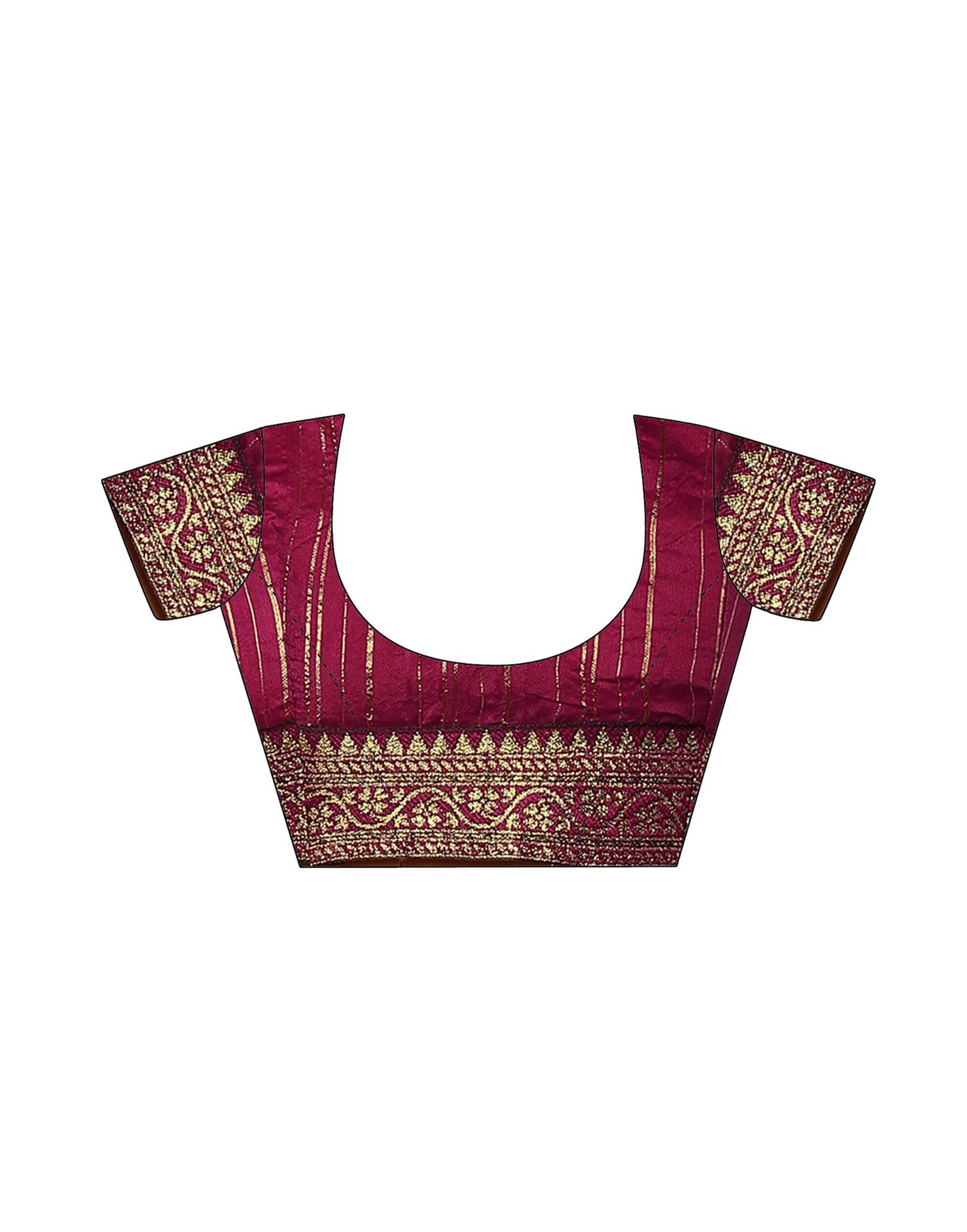 Rani Pink Georgette Stone Work Embellished Saree