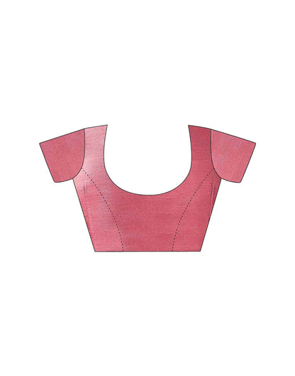 Rose Pink Organza Sequence Embroidery Saree