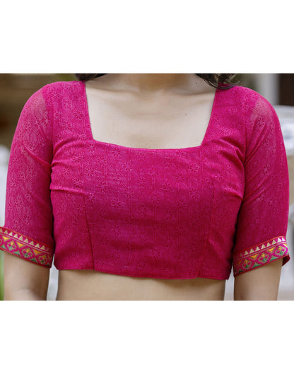 Rani Pink Georgette printed Saree