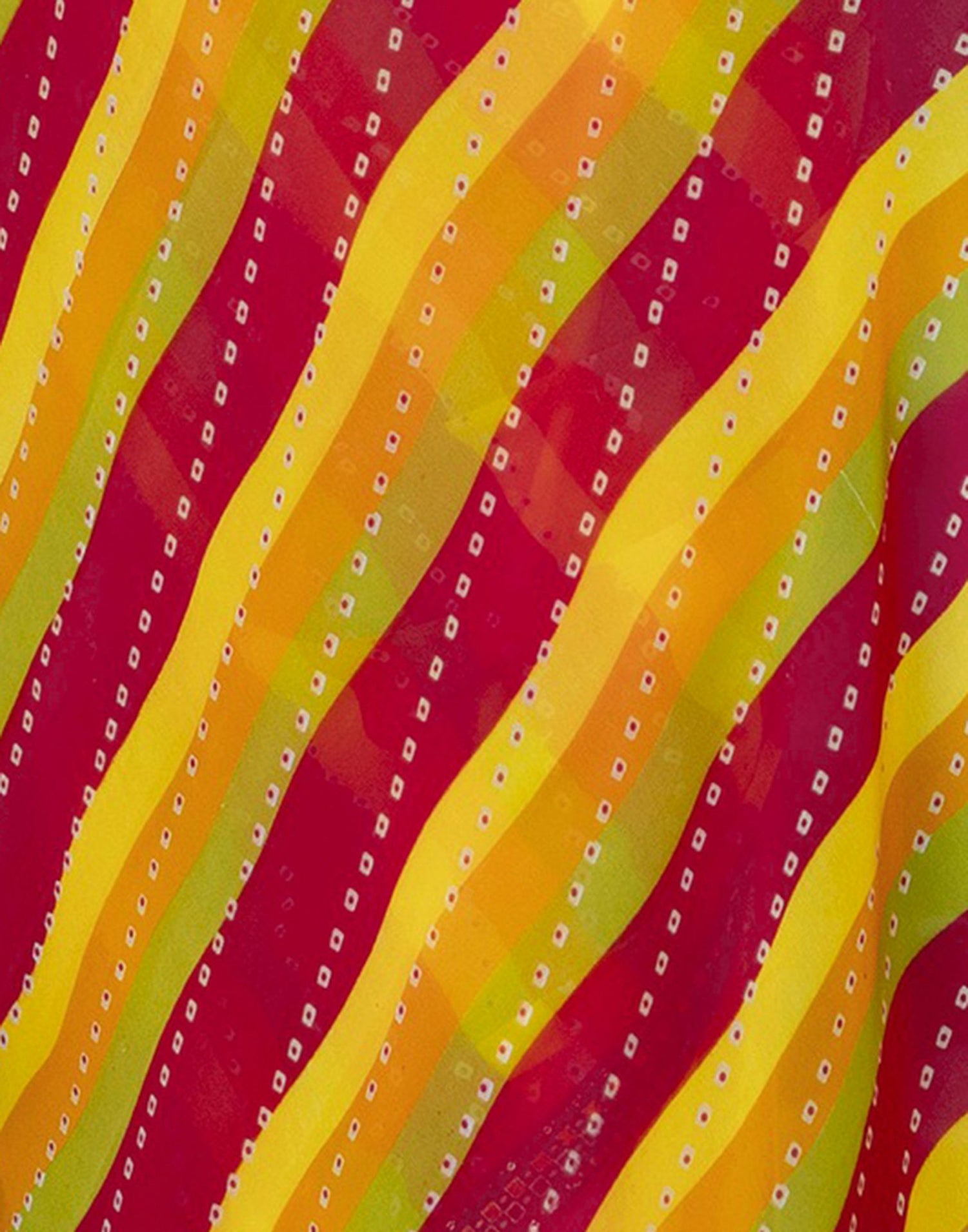 Yellow Georgette printed Saree
