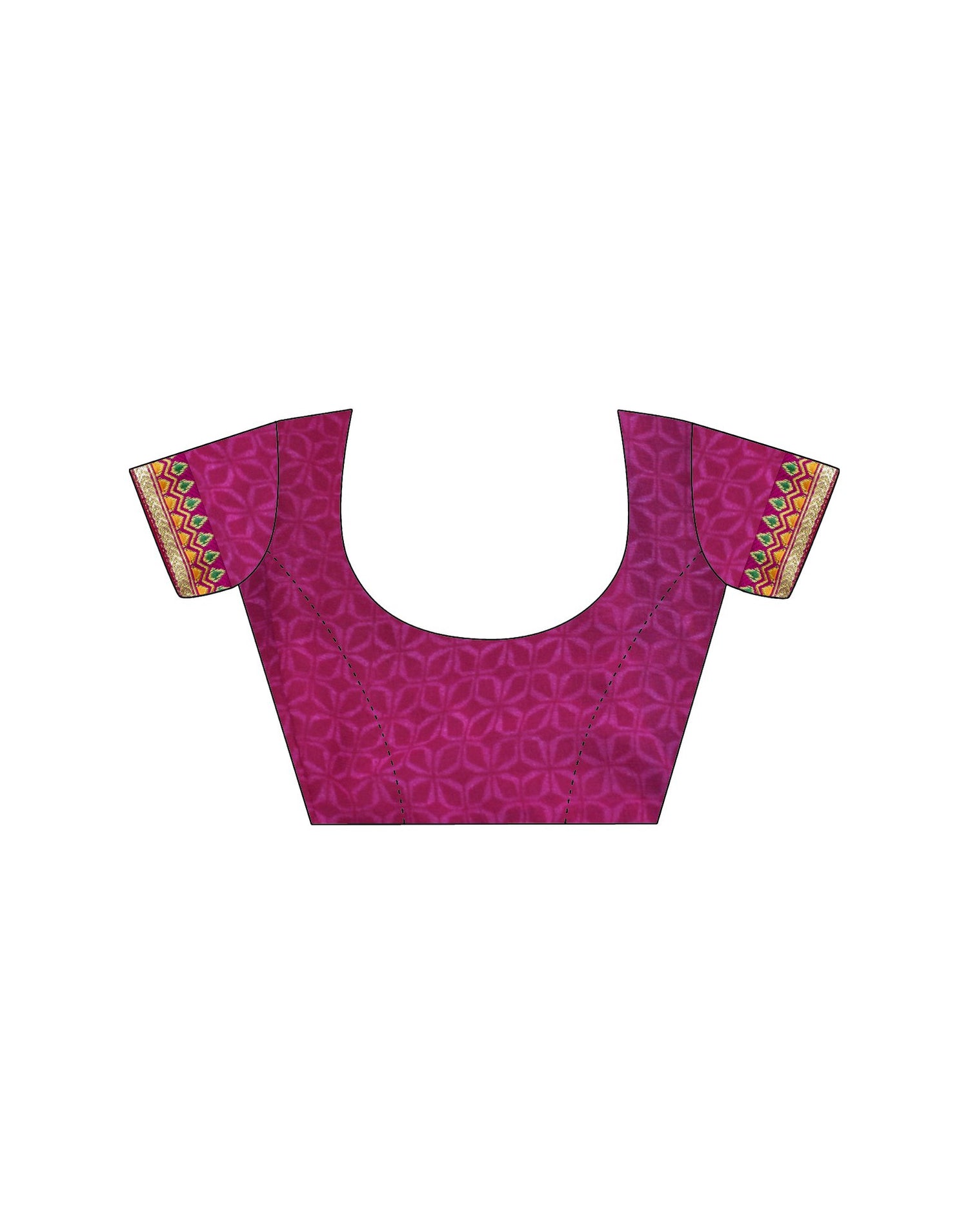 Rani Pink Georgette Printed Saree