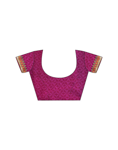 Rani Pink Georgette Printed Saree