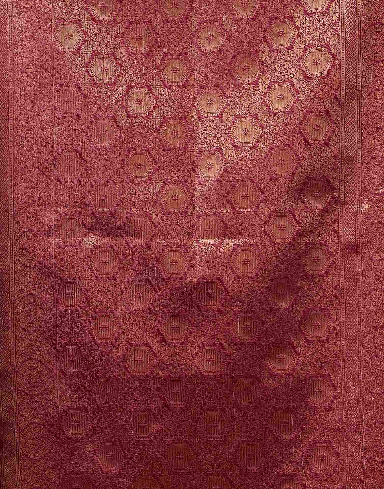 Brown Silk Woven Saree