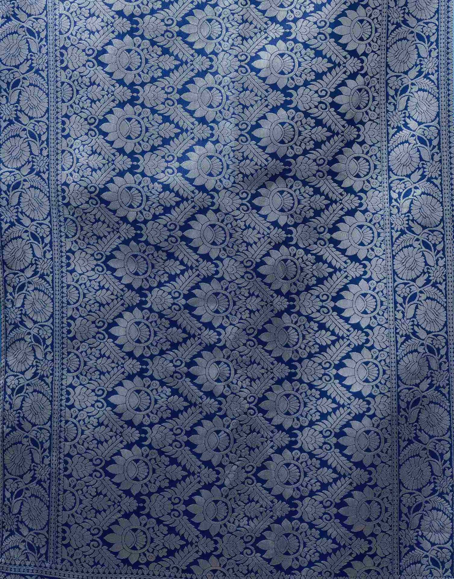 Blue Silk Woven Saree