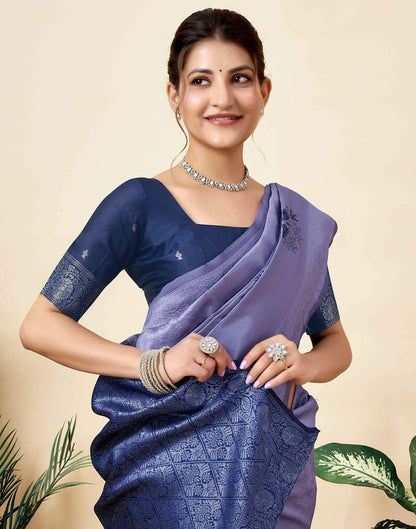 Light Purple Silk Woven Saree